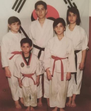 James Boyd with his siblings Annie, John, Sara and Olivia during the time they were kids and learning Taekwondo